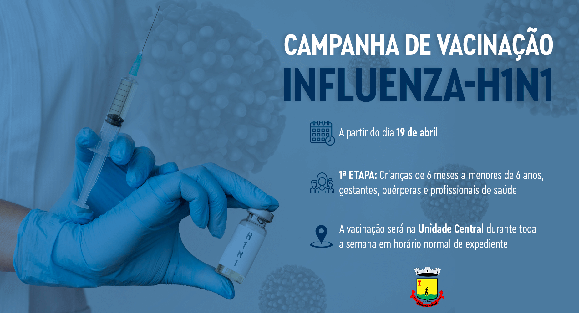 VACINAÇÃO CONTRA A INFLUENZA É RETOMADA EM TRÊS DE MAIO